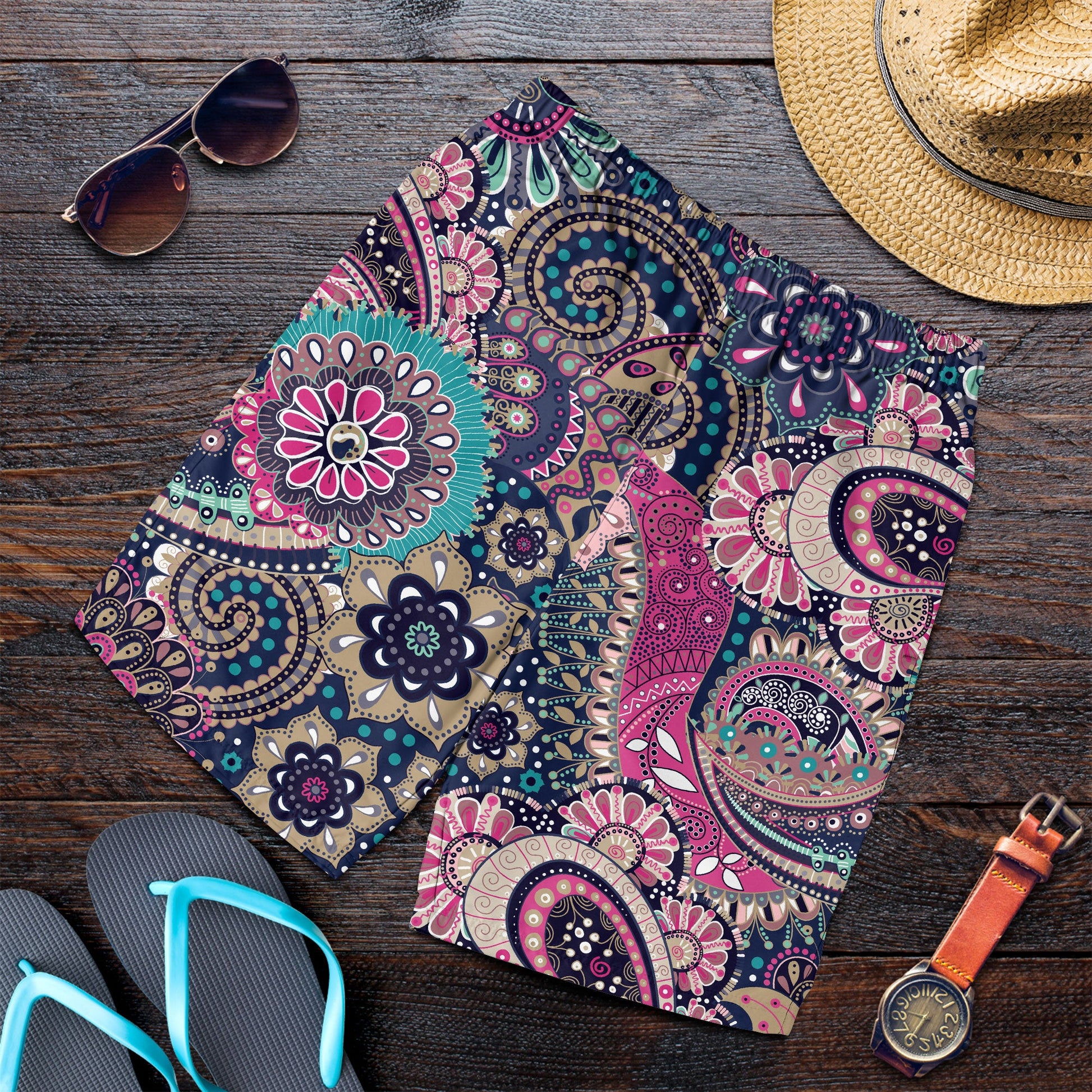 Paisley Bandana Pattern Seamless Men Short