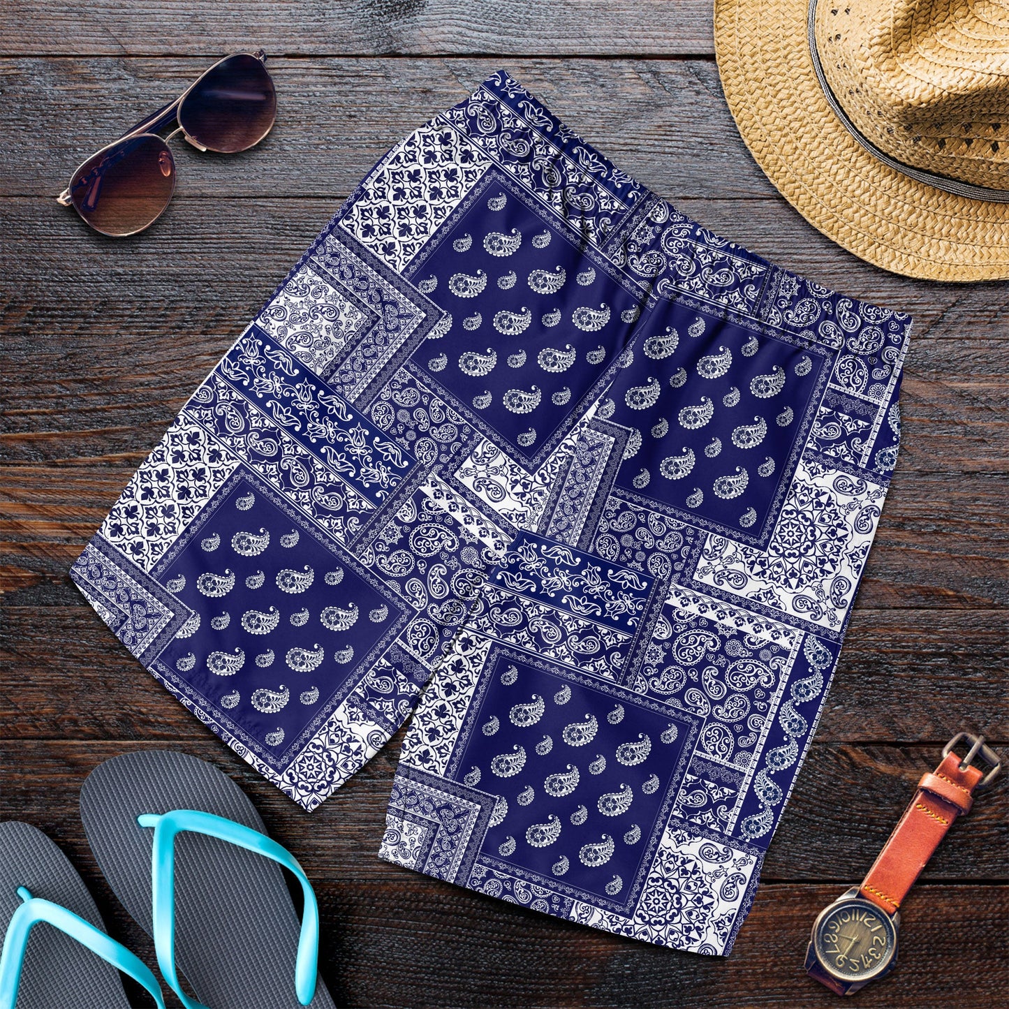 Paisley Bandana Pattern Seamless Men Short