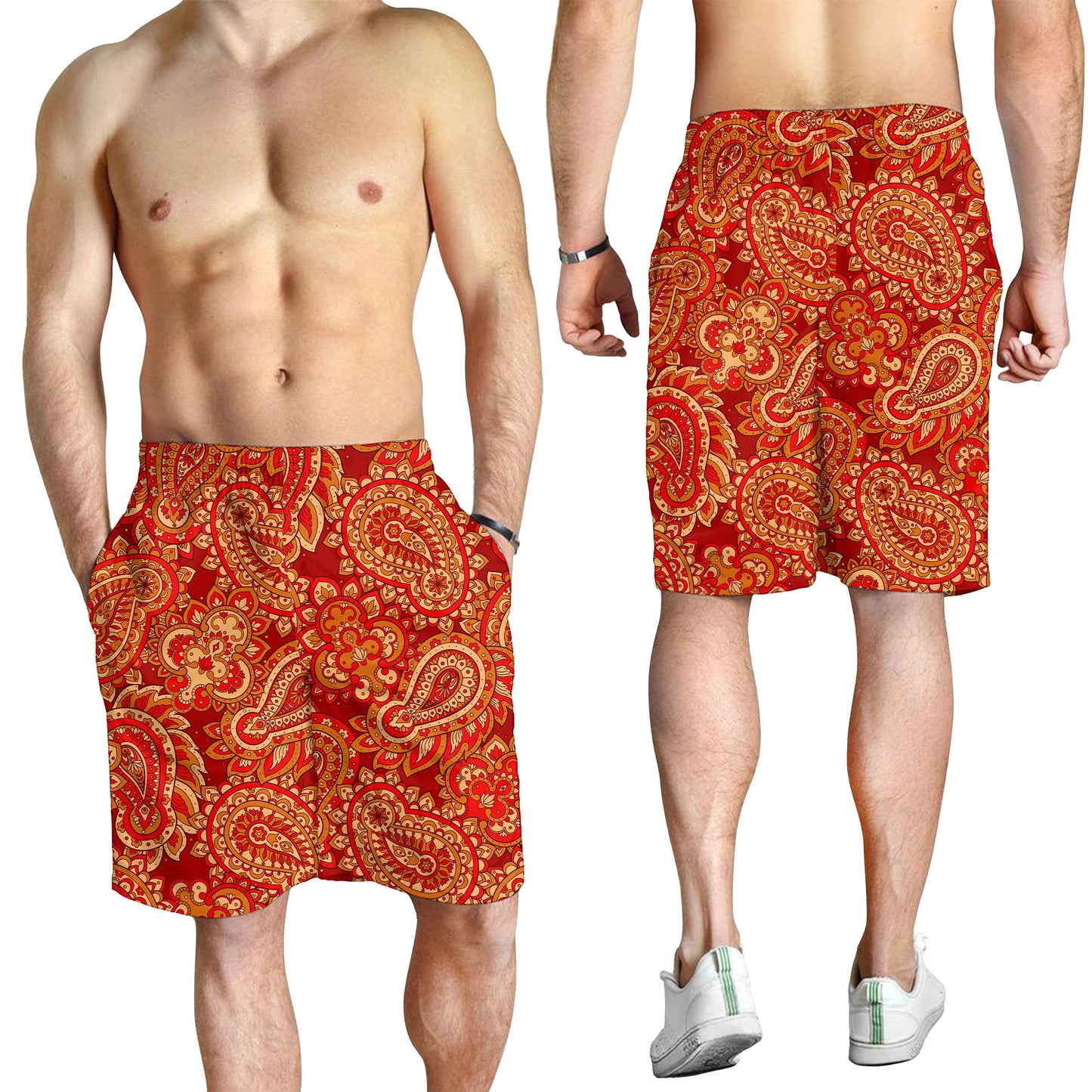 Paisley Bandana Pattern Seamless Men Short