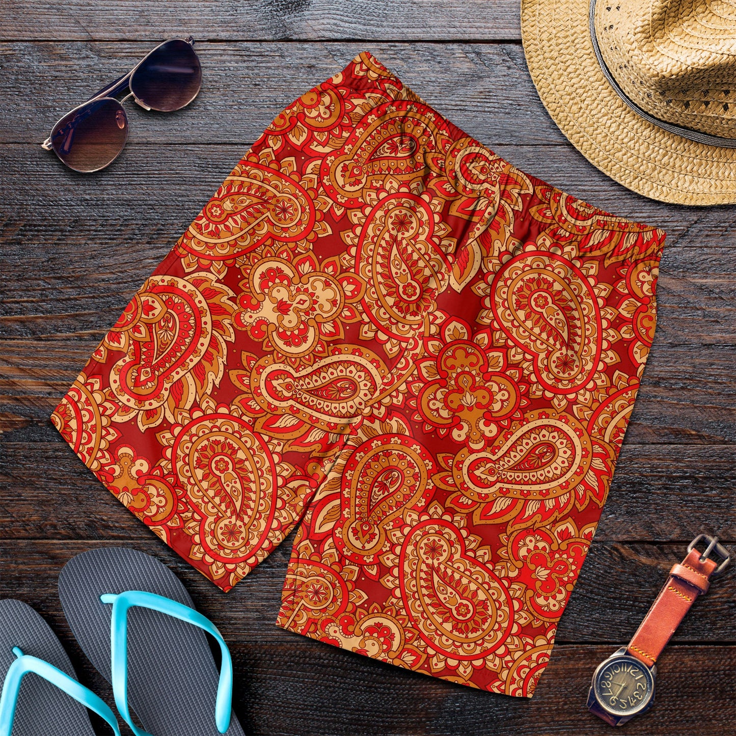Paisley Bandana Pattern Seamless Men Short