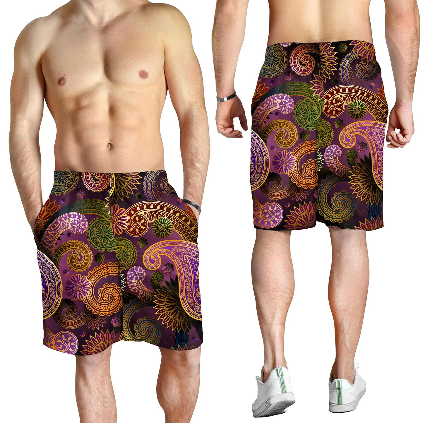 Paisley Bandana Pattern Seamless Men Short