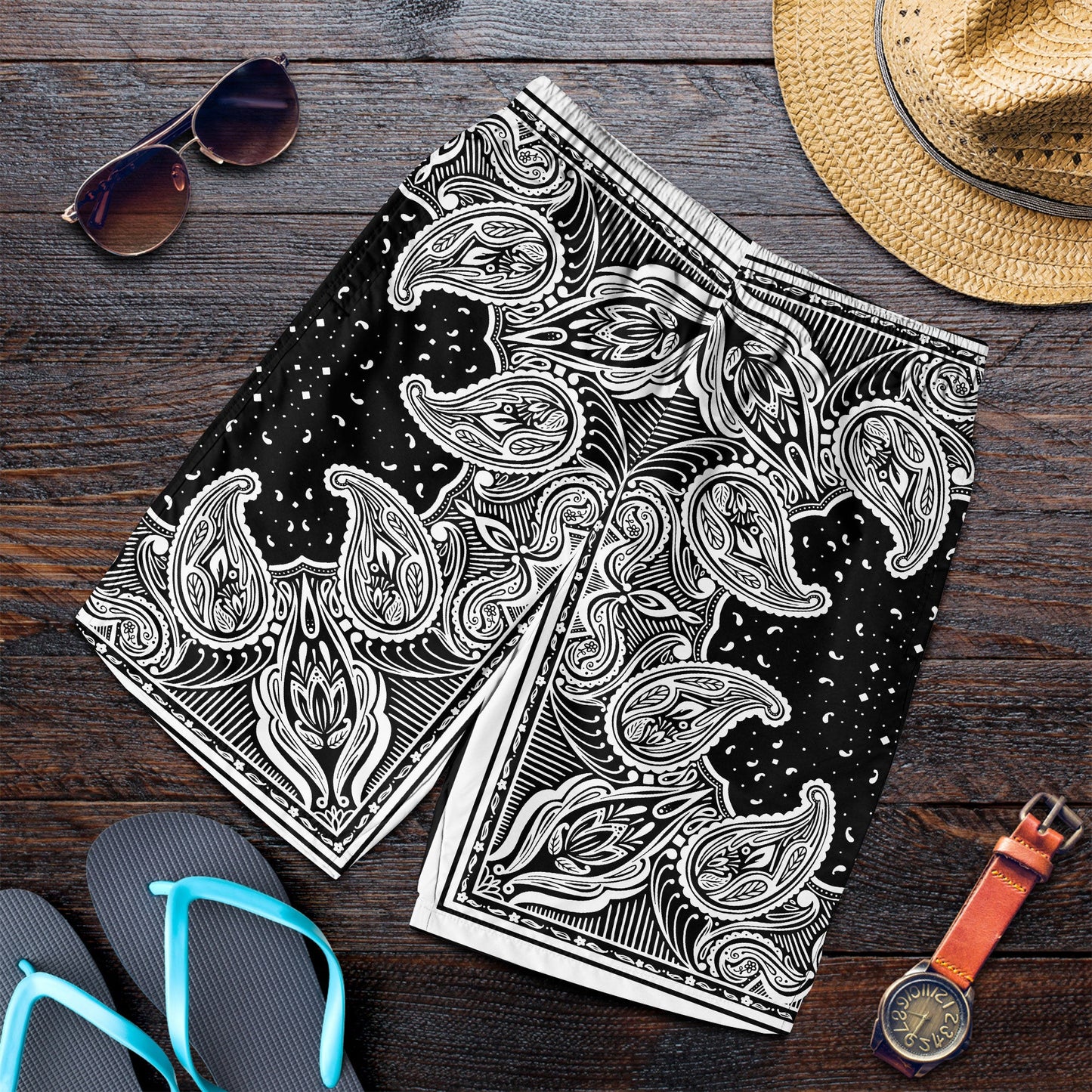 Paisley Bandana Pattern Seamless Men Short