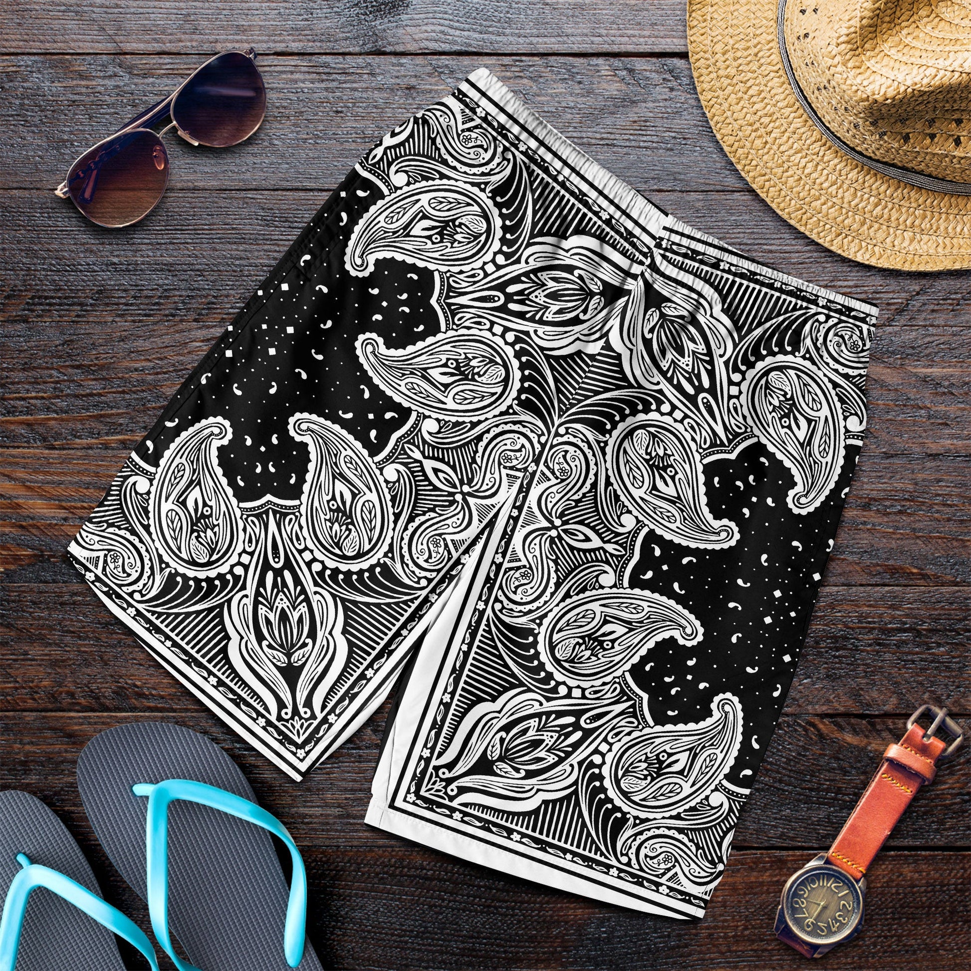 Paisley Bandana Pattern Seamless Men Short