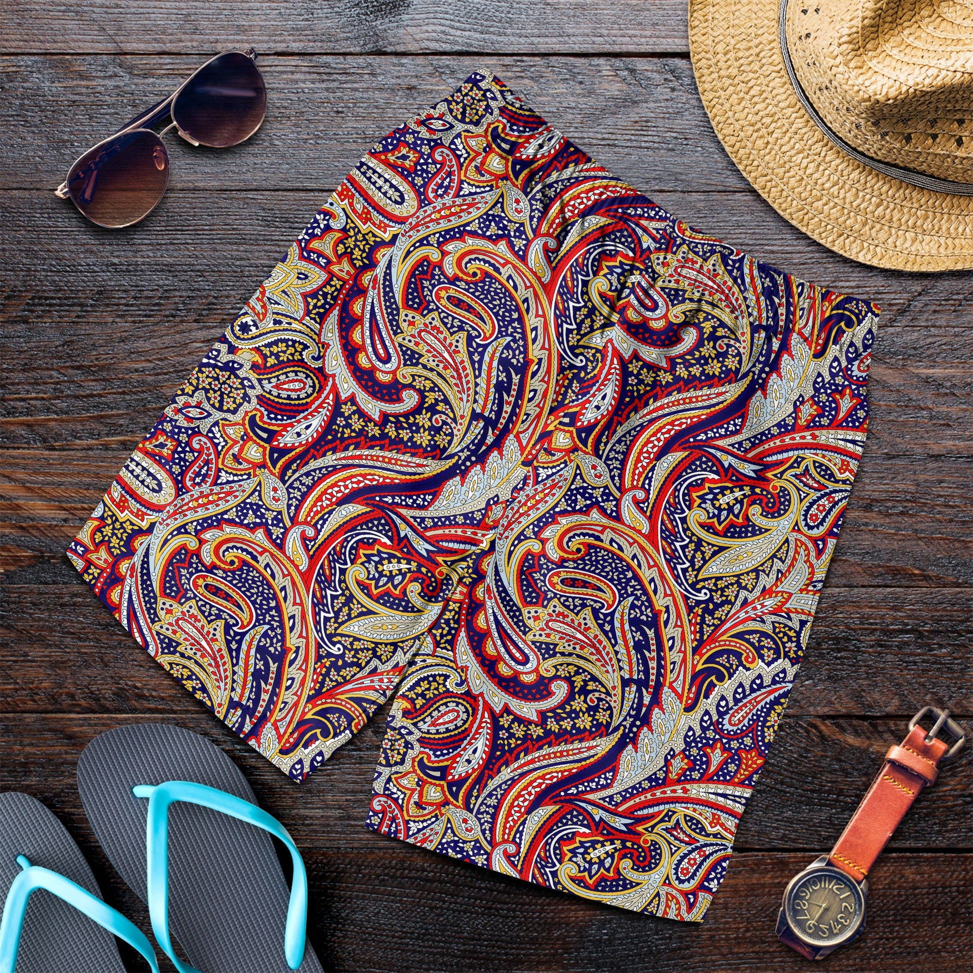 Paisley Bandana Pattern Seamless Men Short