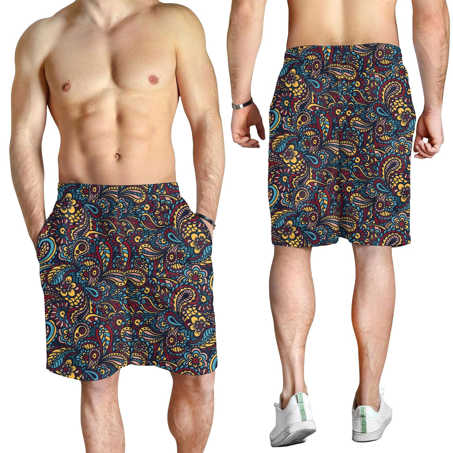 Paisley Bandana Pattern Seamless Men Short