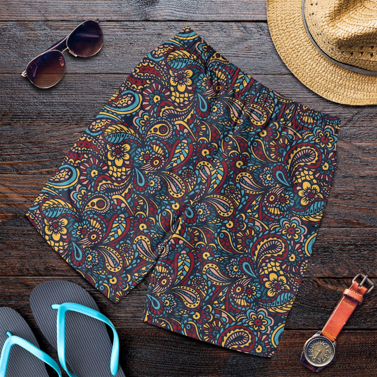 Paisley Bandana Pattern Seamless Men Short
