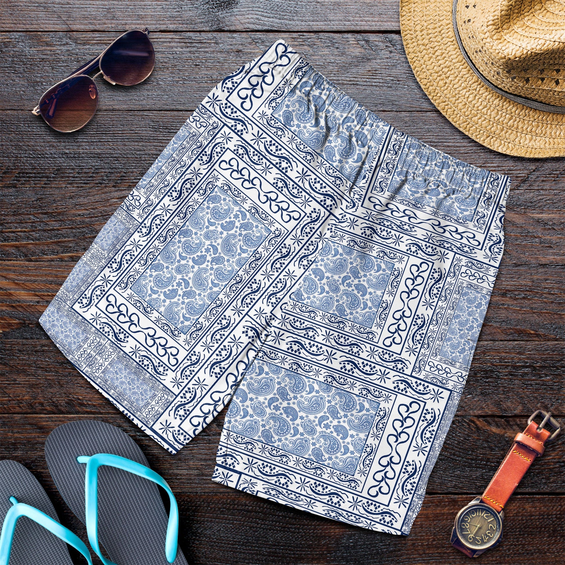 Paisley Bandana Pattern Seamless Men Short