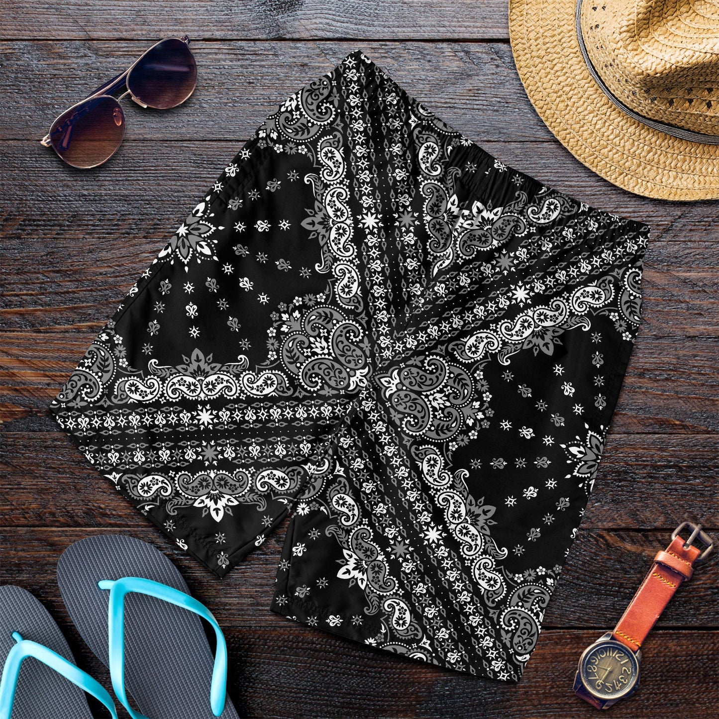 Paisley Bandana Pattern Seamless Men Short