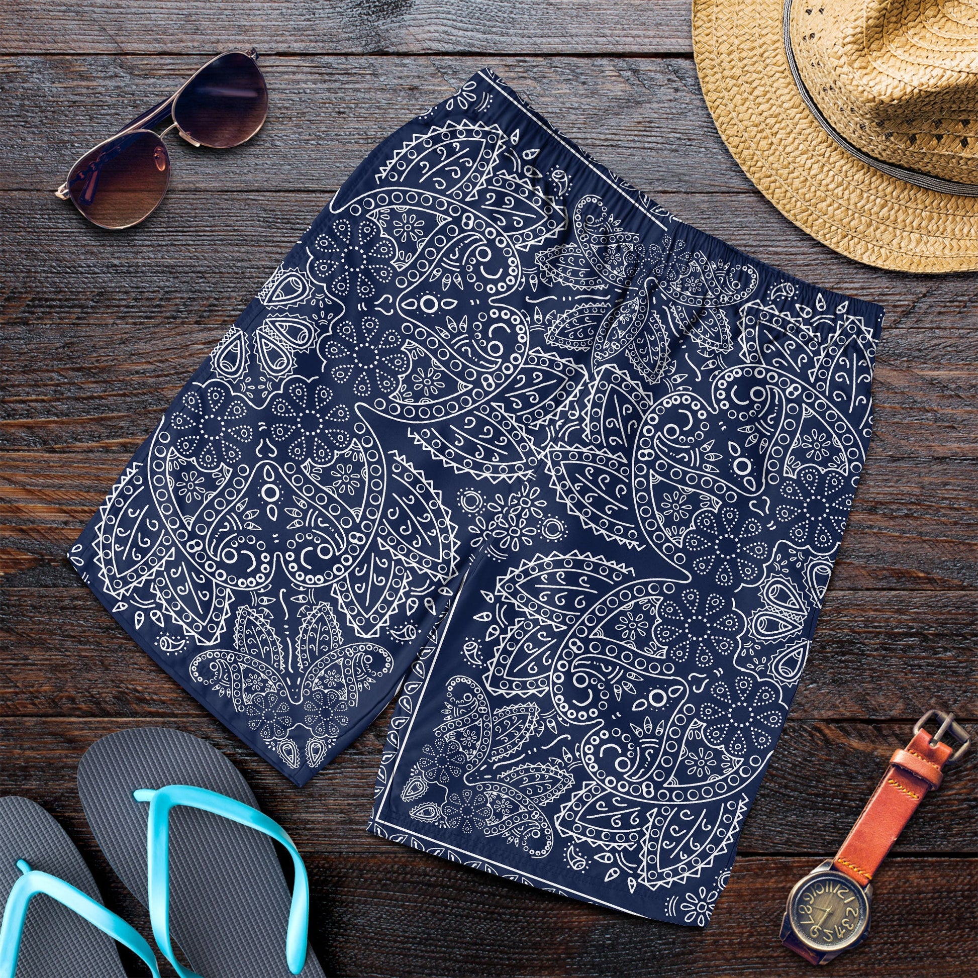 Paisley Bandana Pattern Seamless Men Short