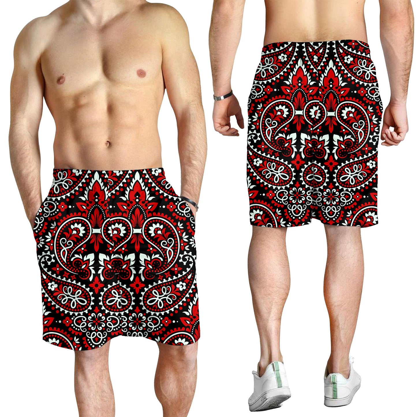 Paisley Bandana Pattern Seamless Men Short