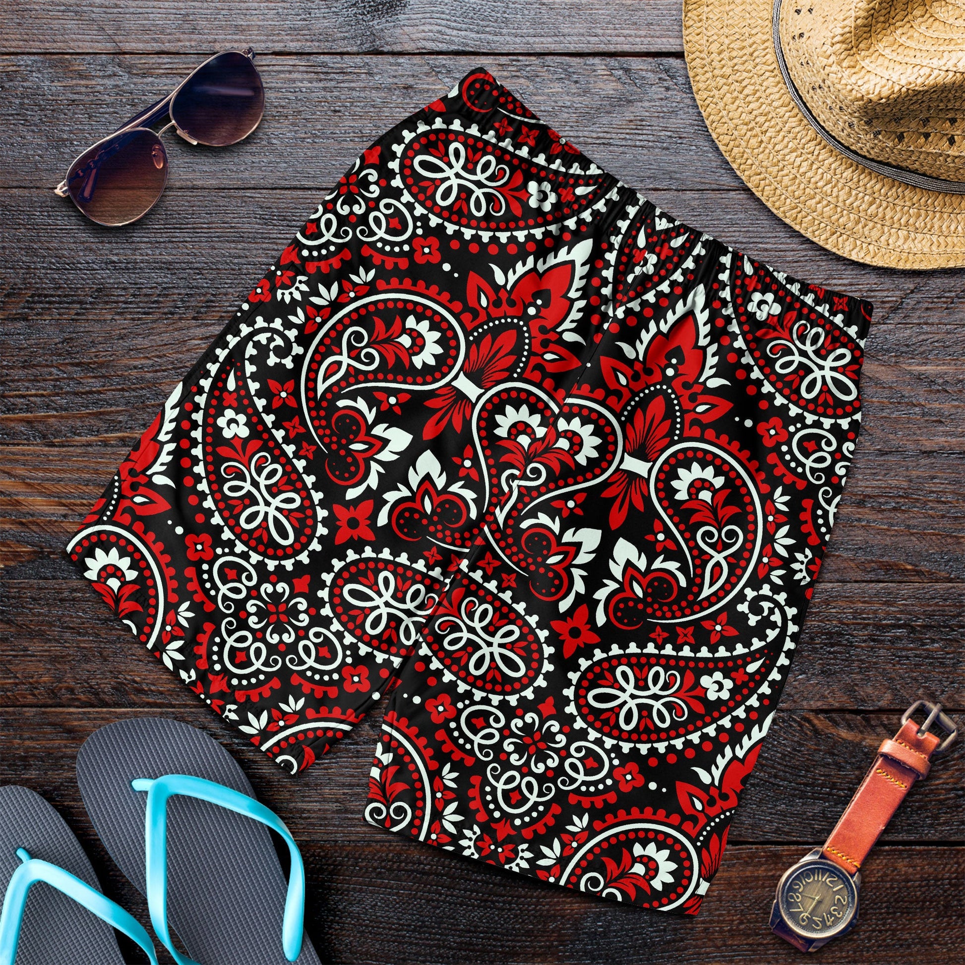 Paisley Bandana Pattern Seamless Men Short
