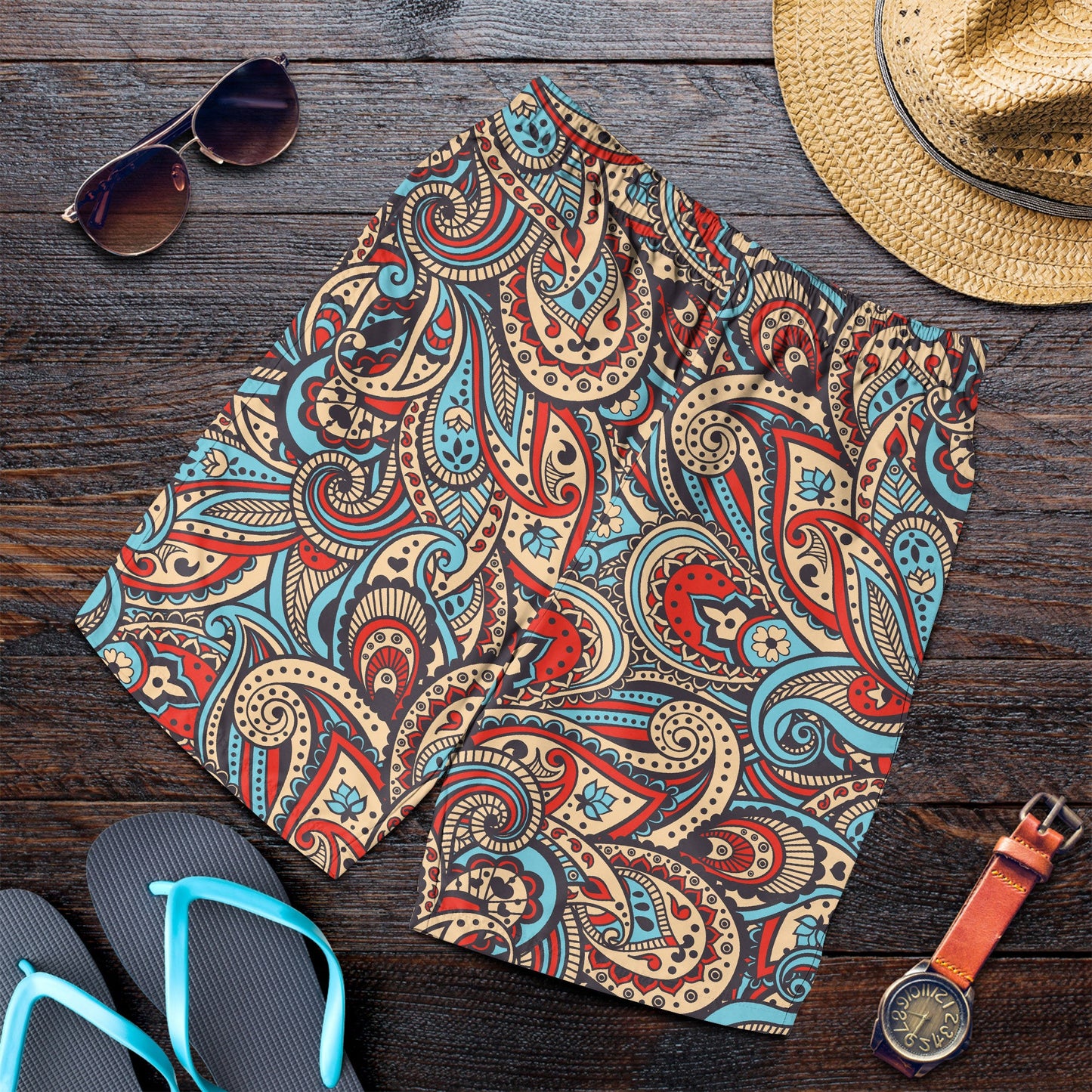 Paisley Bandana Pattern Seamless Men Short