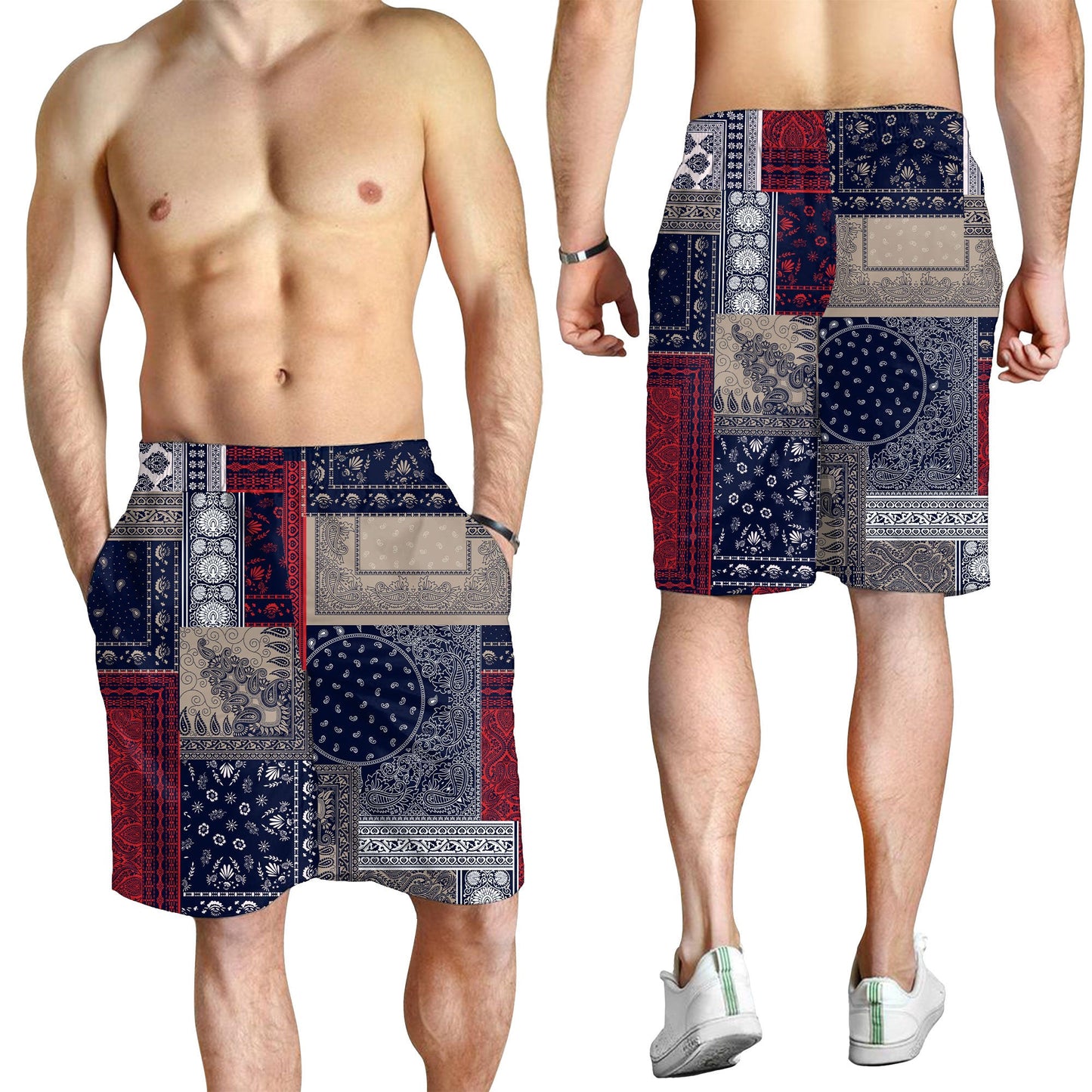Paisley Bandana Pattern Seamless Men Short