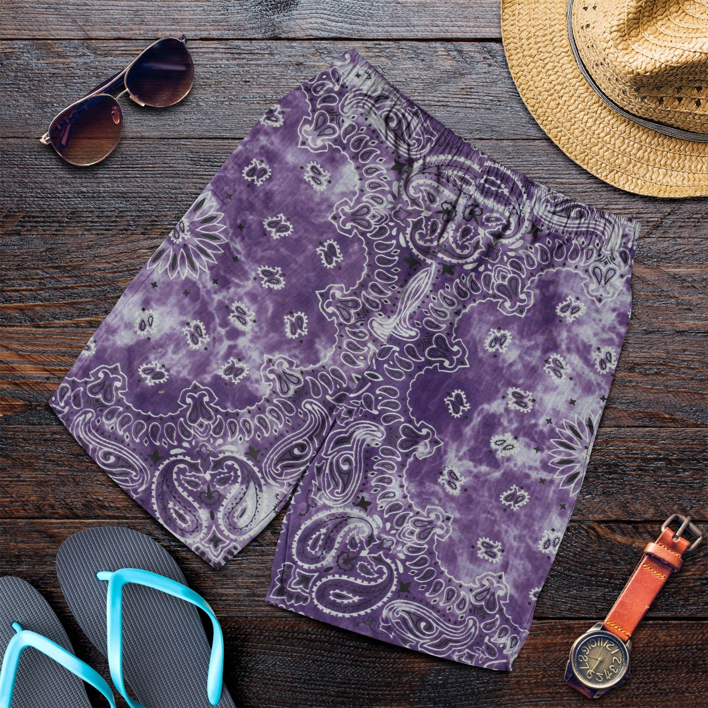 Paisley Bandana Pattern Seamless Men Short
