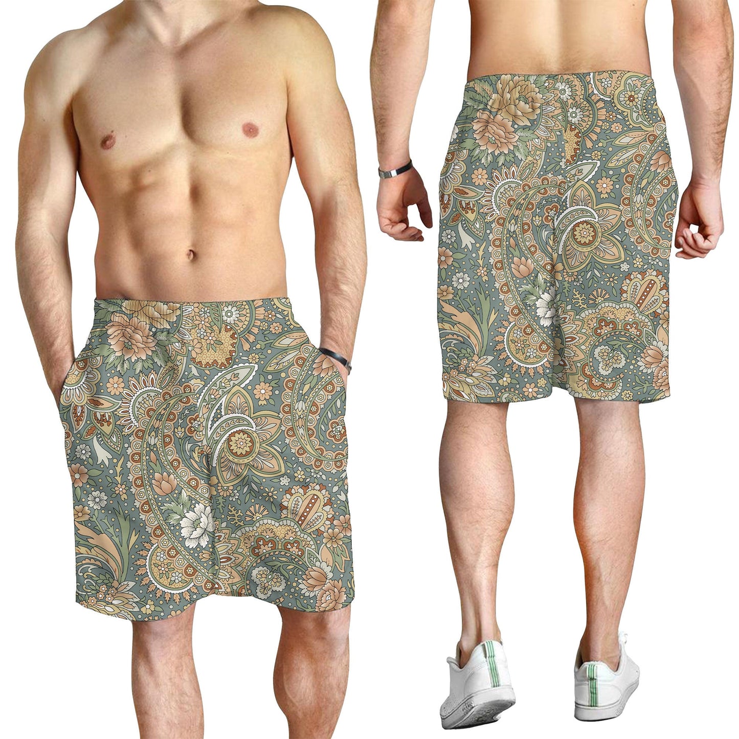Paisley Bandana Pattern Seamless Men Short