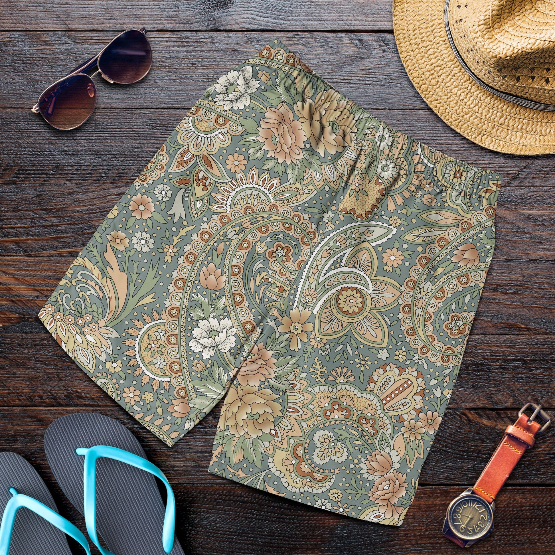 Paisley Bandana Pattern Seamless Men Short