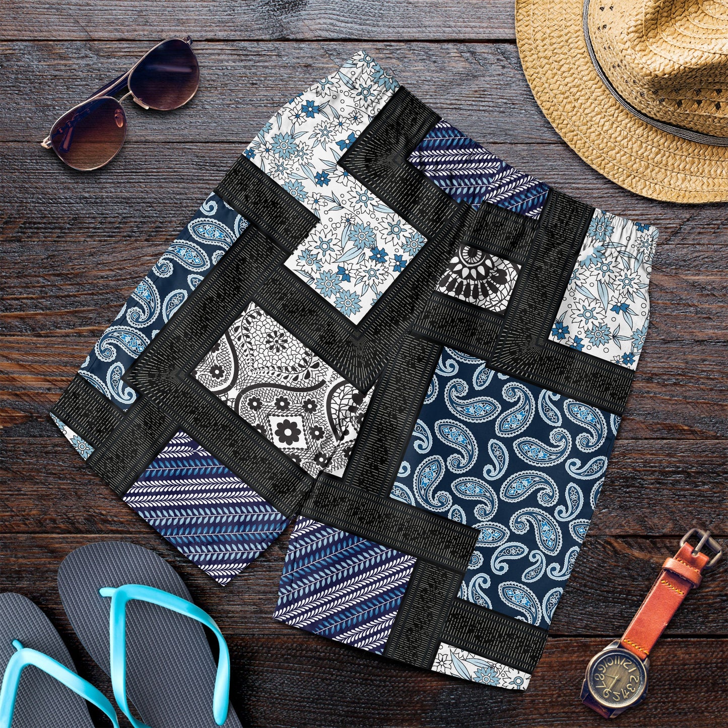 Paisley Bandana Pattern Seamless Men Short