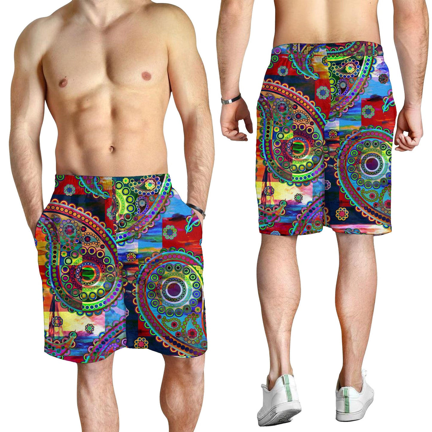 Paisley Bandana Pattern Seamless Men Short