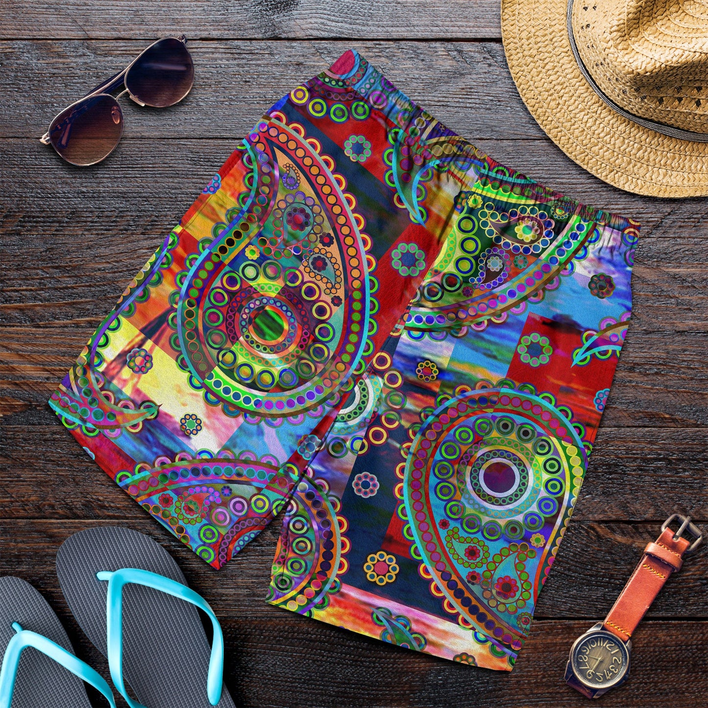 Paisley Bandana Pattern Seamless Men Short