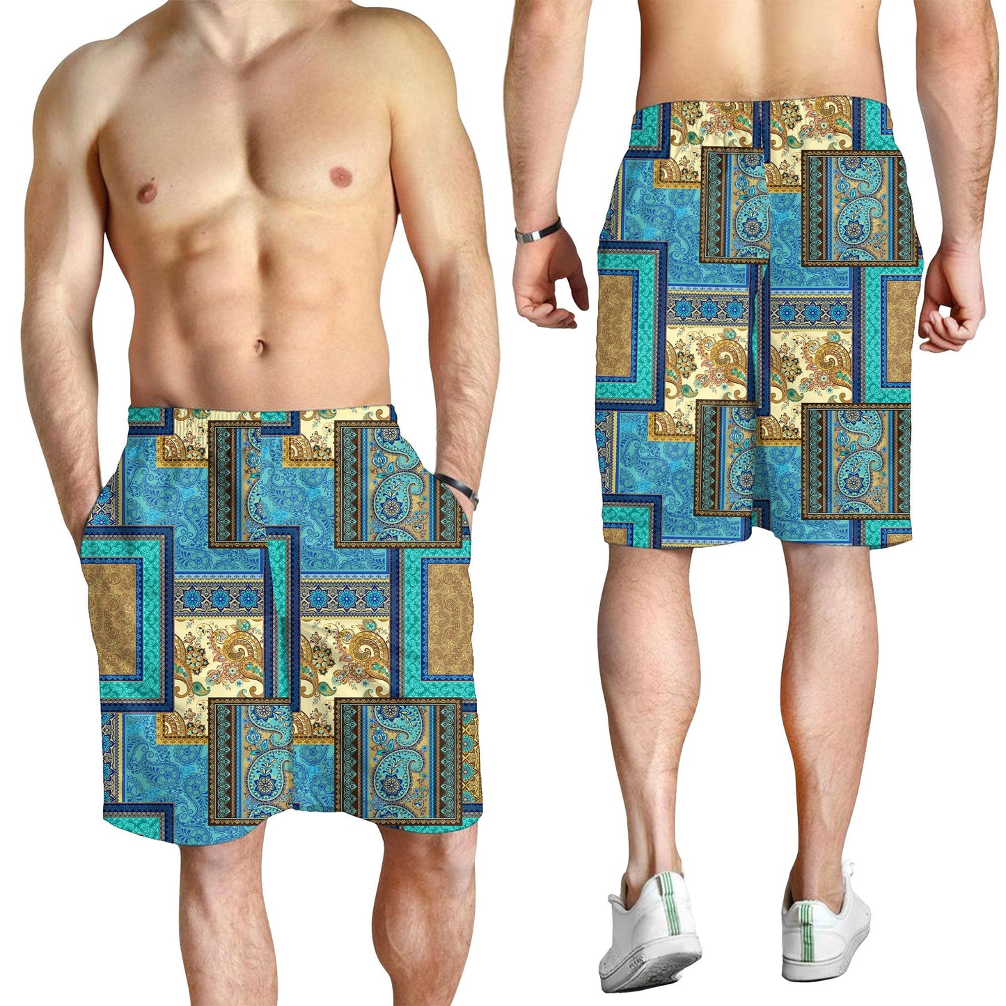 Paisley Bandana Pattern Seamless Men Short