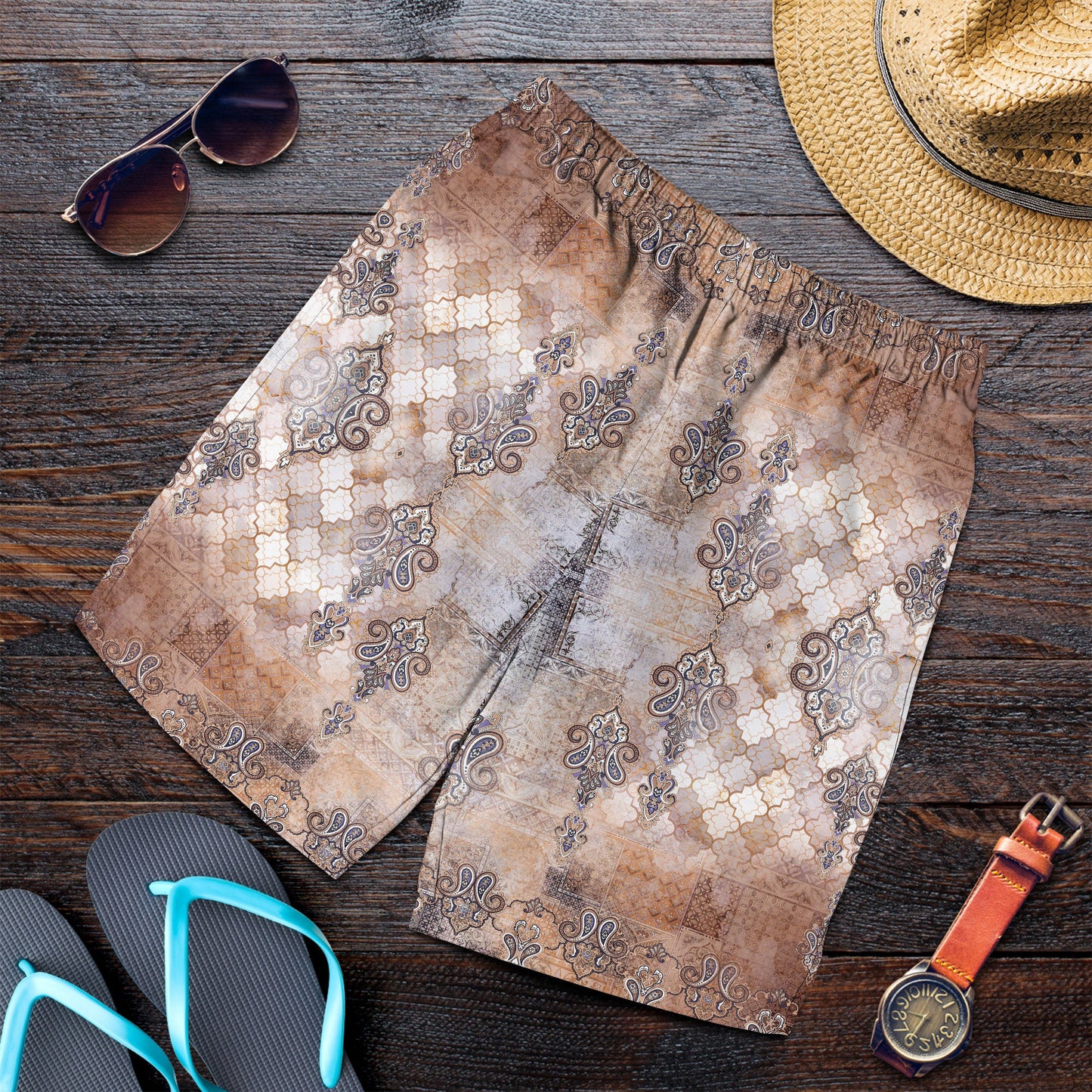 Paisley Bandana Pattern Seamless Men Short