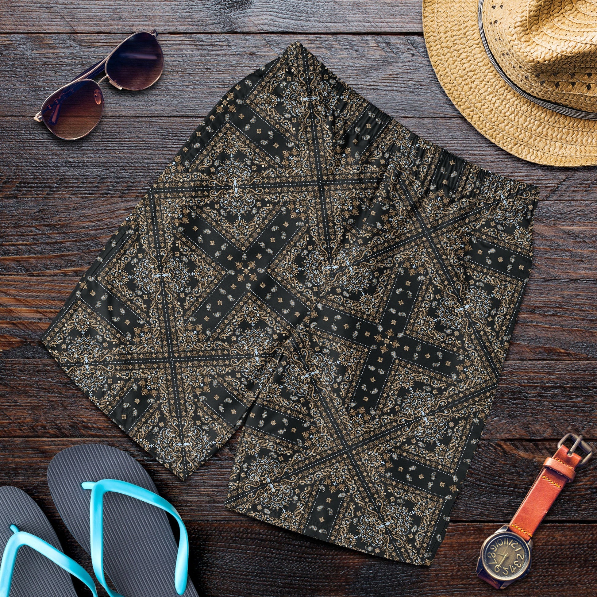 Paisley Bandana Pattern Seamless Men Short