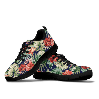 Sneaker Exotic Tropical Flowers Artwork