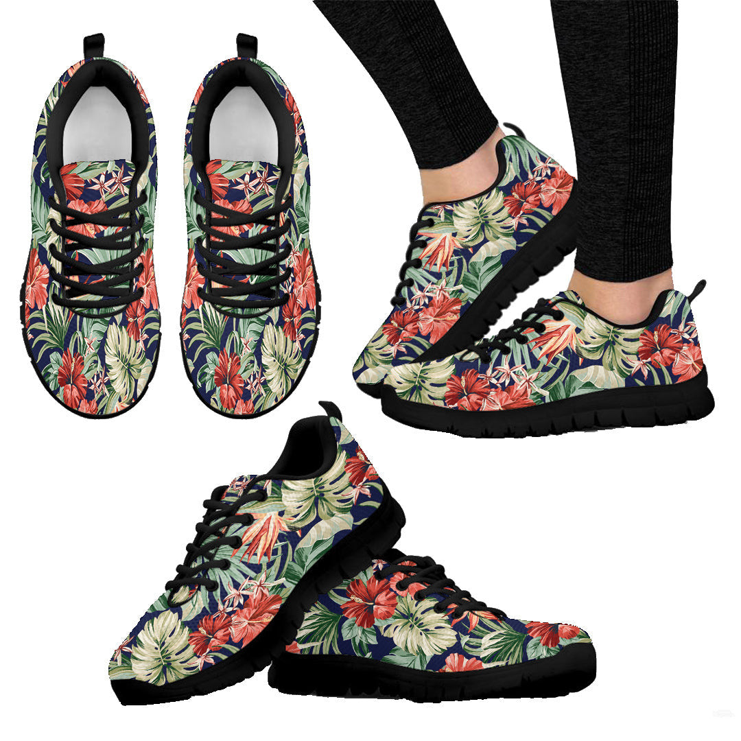 Sneaker Exotic Tropical Flowers Artwork