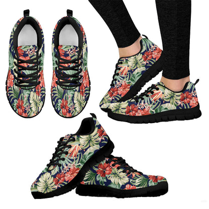 Sneaker Exotic Tropical Flowers Artwork