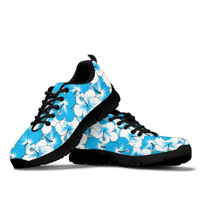 Sneaker Natural Blue and White Hibiscus