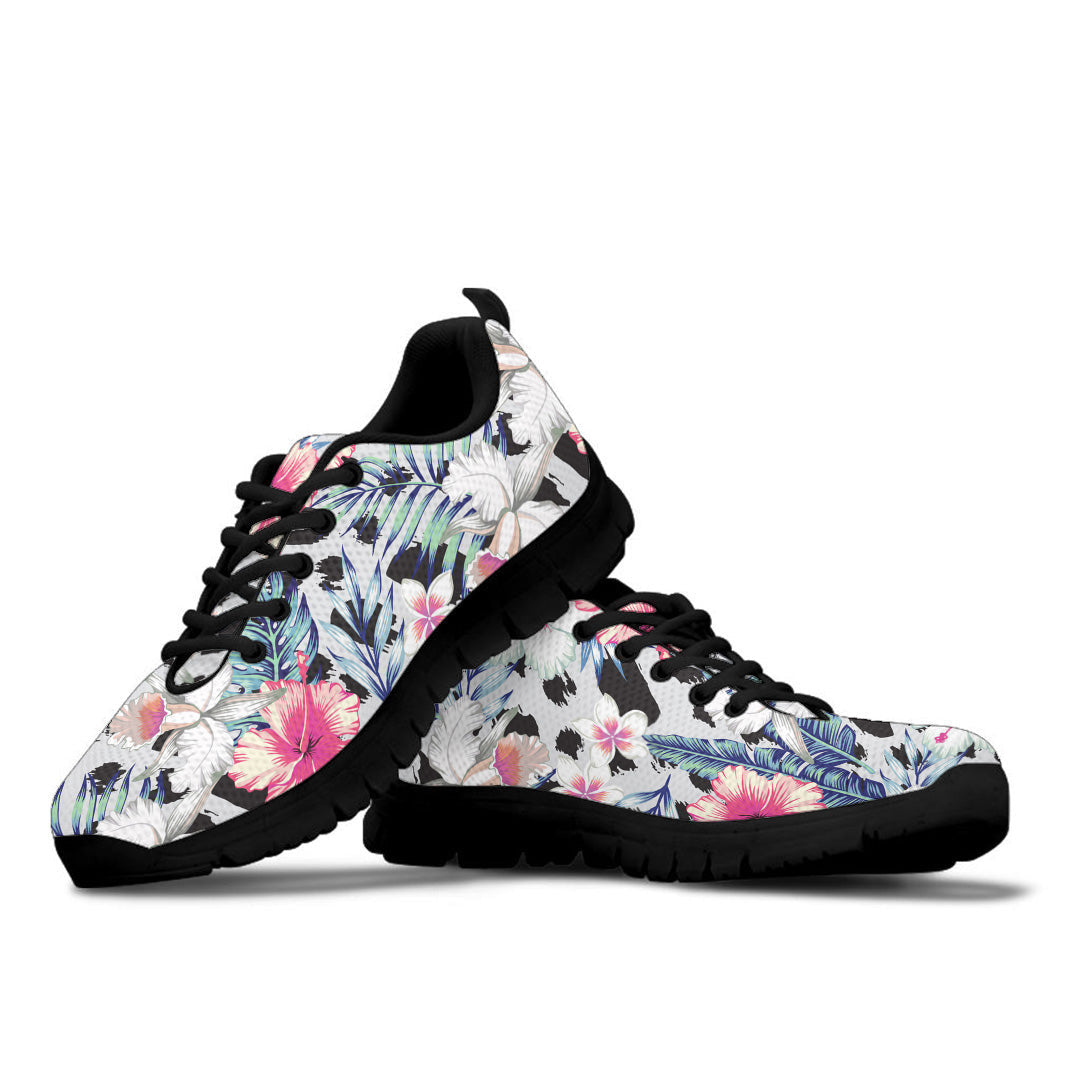 Sneaker Hibiscus And Orchids Tropical Pattern