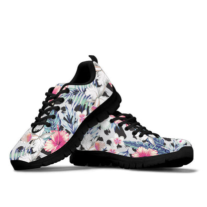 Sneaker Hibiscus And Orchids Tropical Pattern