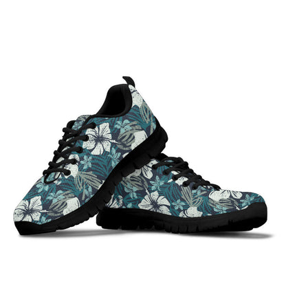Sneaker Grunge Hibiscus Flowers Seamless