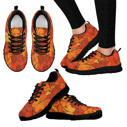 Sneaker Hibiscus Flowers Orange