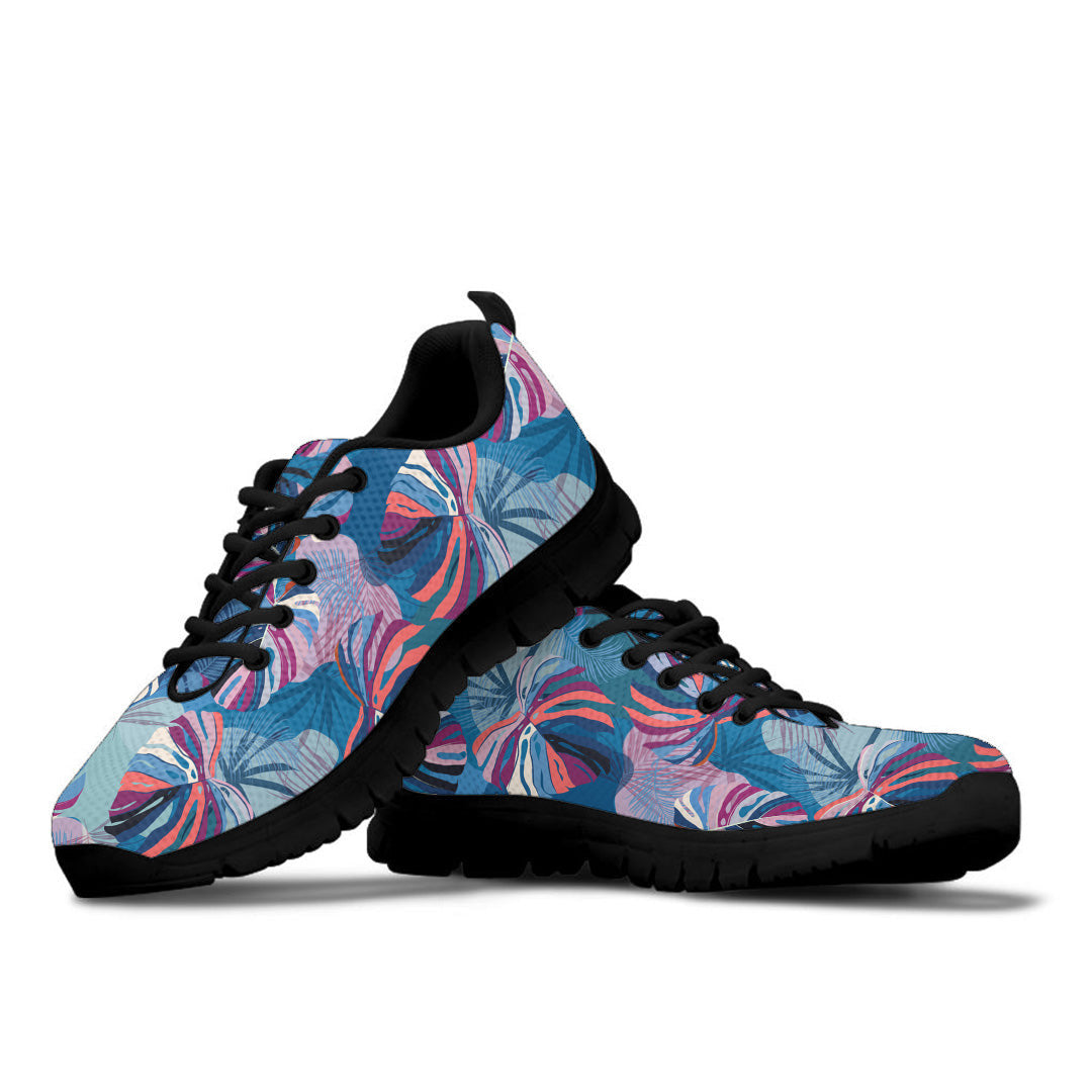 Sneaker Colour Tropical Monstera And Palm Leaves
