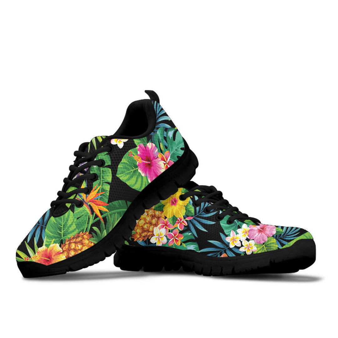 Sneaker Seamless Tropical Pattern With Pineapples