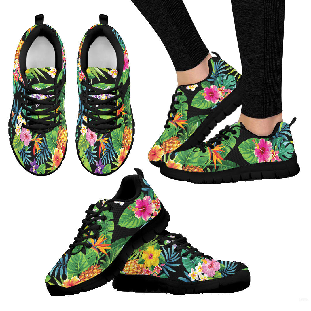 Sneaker Seamless Tropical Pattern With Pineapples