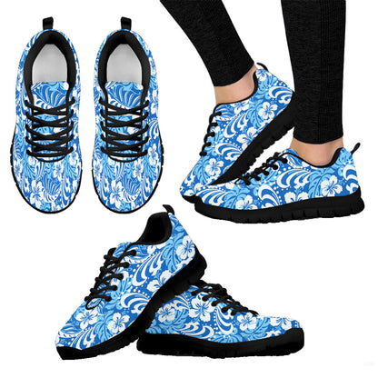 Sneaker Tropical Blue Abstract Repeat Pattern