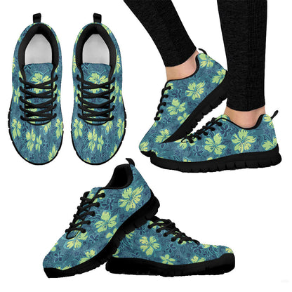 Sneaker Tropical Hibiscus And Frangipani Flowers