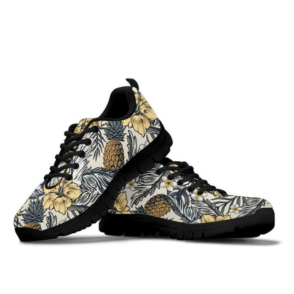 Sneaker Pineapples Hibiscus And Frangipani Flowers