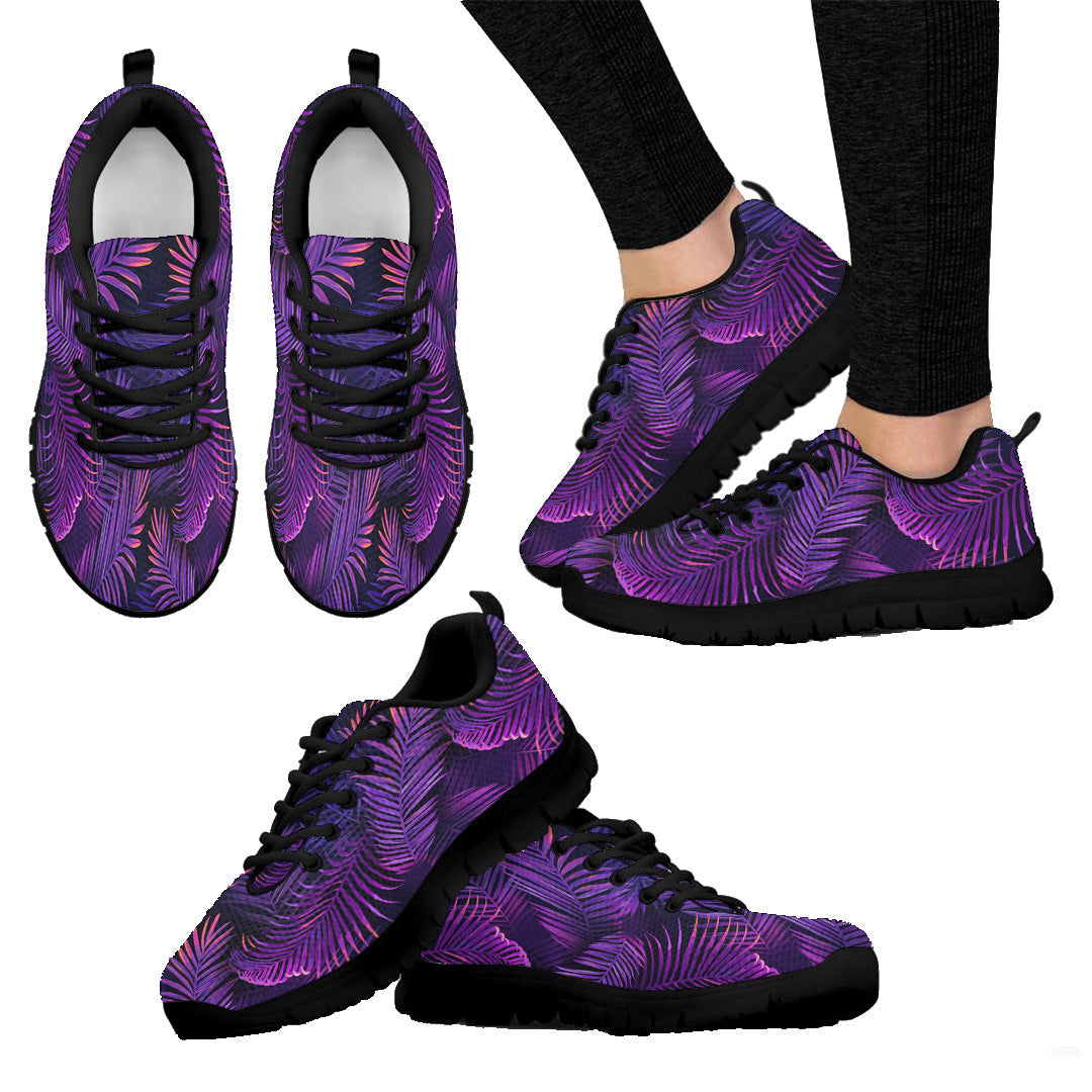Sneaker Tropical Neon Palm Leaves Seamless