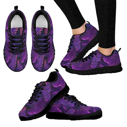 Sneaker Tropical Neon Palm Leaves Seamless