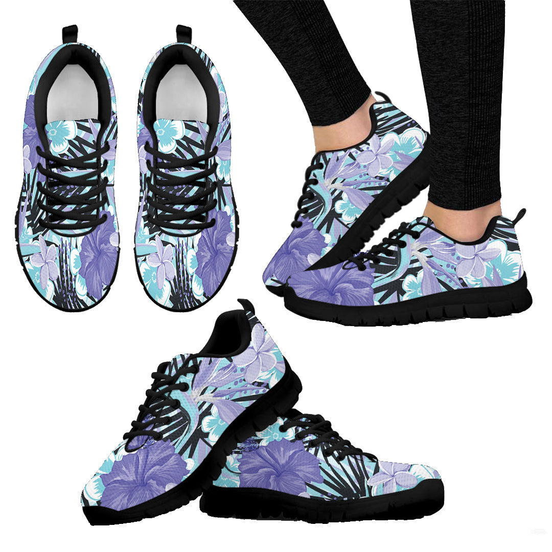 Sneaker Tropical Hibiscus Flowers Pattern