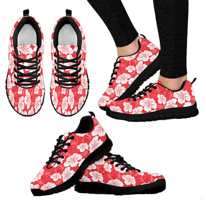 Sneaker Seamless Hibiscus Flower Background