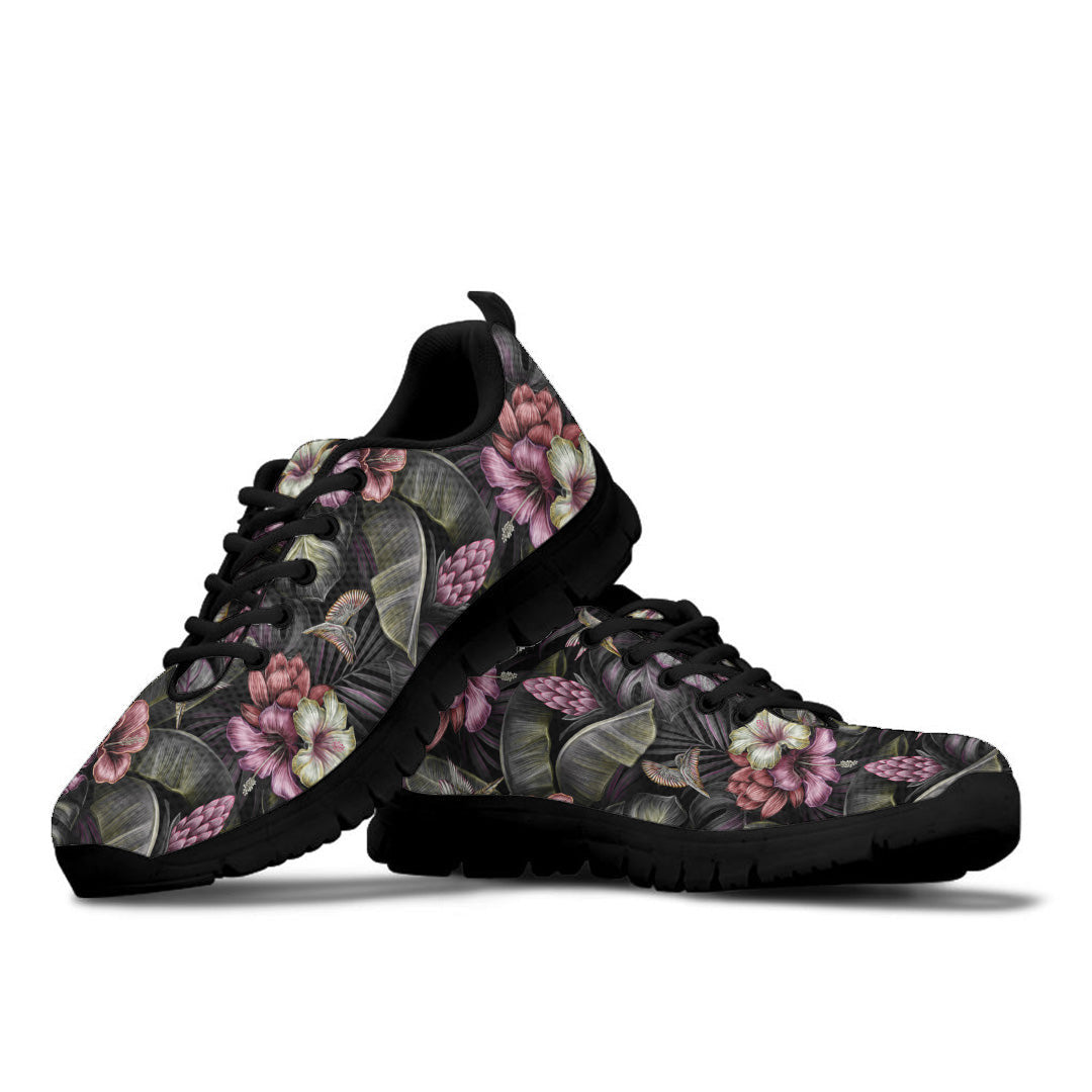 Sneaker Tropical Seamless Pattern With Birds