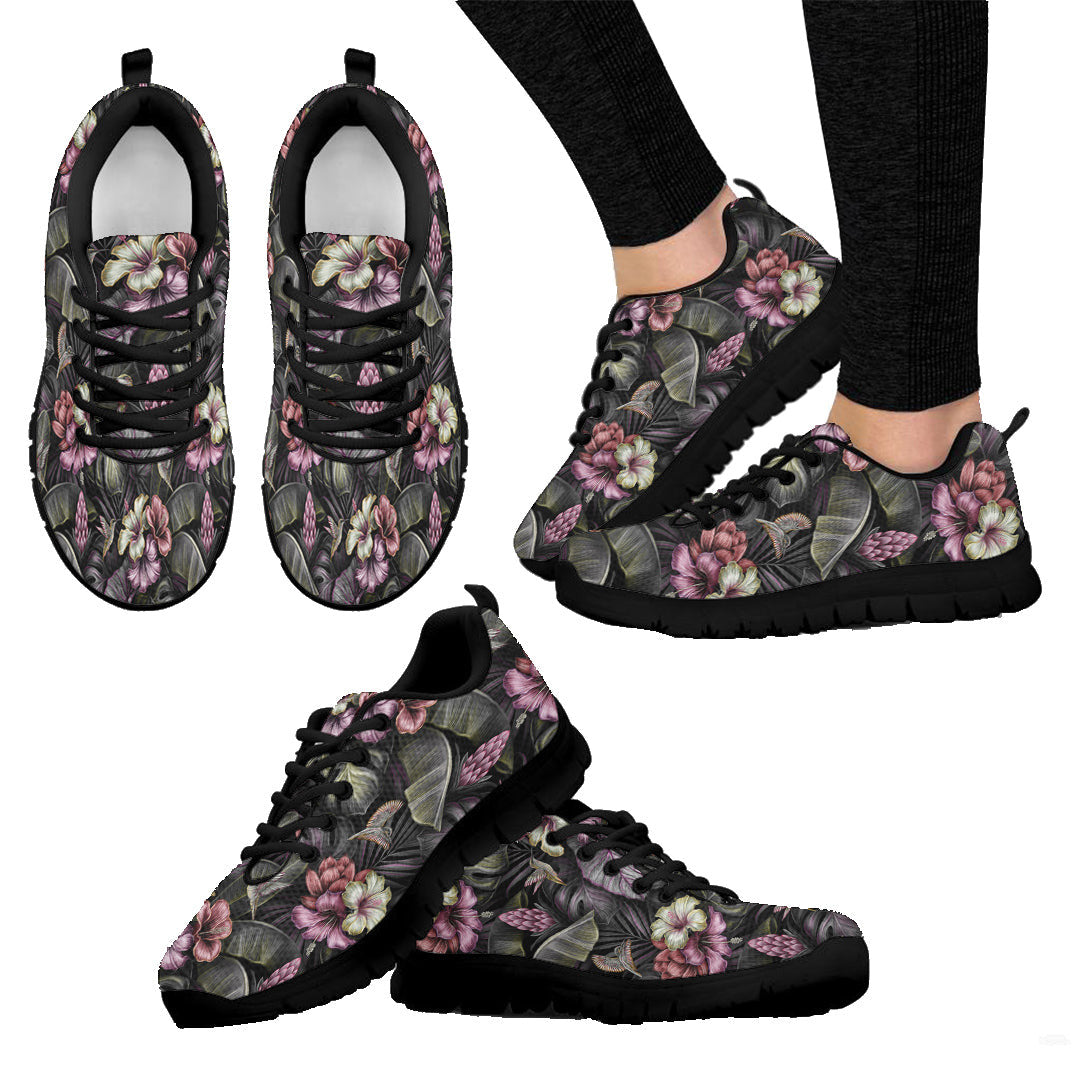 Sneaker Tropical Seamless Pattern With Birds