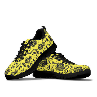 Sneaker Summer Seamless Pattern With Pineapples