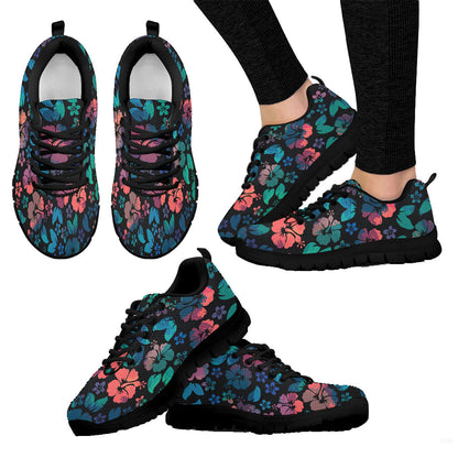 Sneaker Hibiscus Flowers Hawaiian Aloha