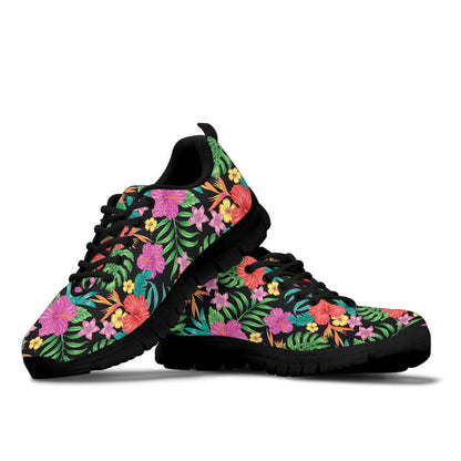 Sneaker Hibiscus Flowers And Leaves