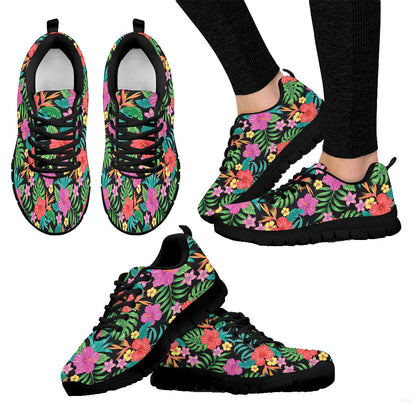 Sneaker Hibiscus Flowers And Leaves